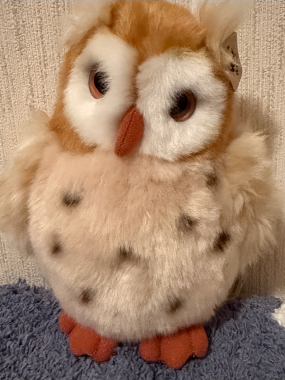Vintage 1986 World Wildlife Fund WWF Owl Plush Stuffed Animal Realistic 6.5”